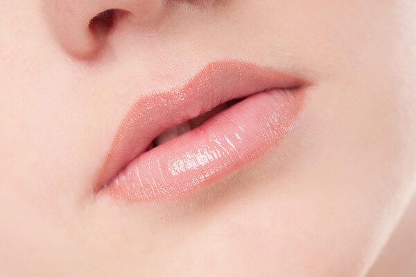 Pink rose lips
