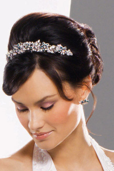 updo hairstyles with tiara