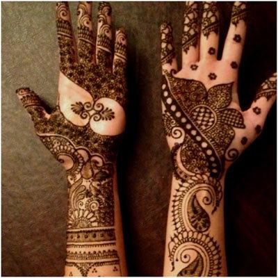 mehndi asymmetrical design 