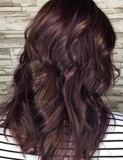 20 Pretty Purple Highlights Ideas For Dark Hair 20 Pretty Purple Highlights Ideas For Dark Hair
