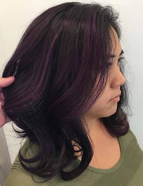 20 Pretty Purple Highlights Ideas For Dark Hair 20 Pretty Purple Highlights Ideas For Dark Hair