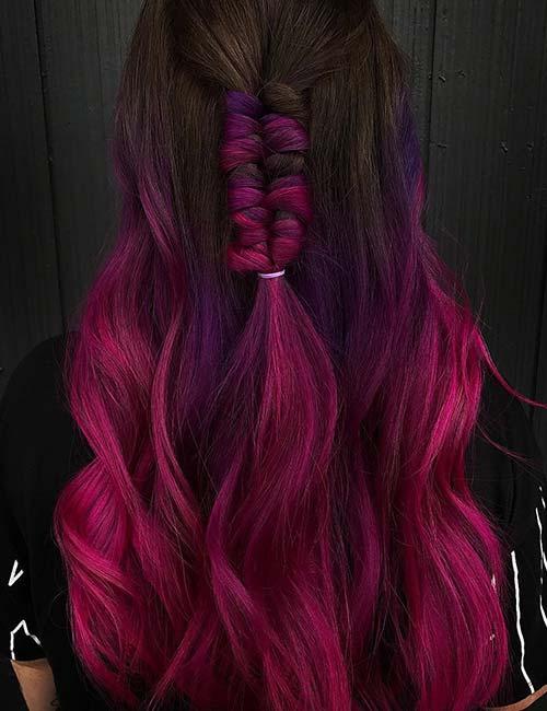 22 Breathtaking Purple Ombre Hair Color Ideas