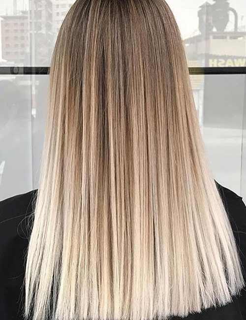 Brown to on sale blonde hair straight