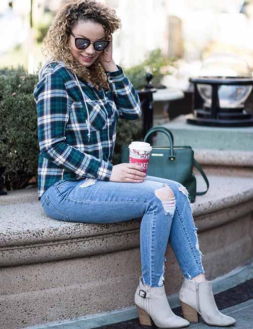 Three ways to wear a flannel shirt - Say Yes