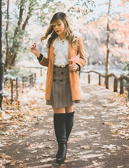 tall boots with dress