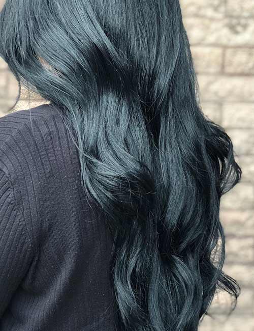 dark grey blue hair