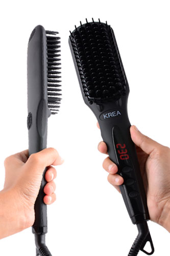 branded hair straightener brush