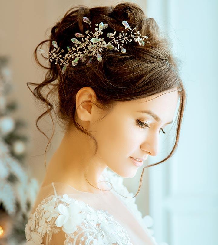 Bun Hairstyle Bare Shoulders Its Best Young Smiling Lady Hand Stock Photo  by ©sheftsoff 606530896