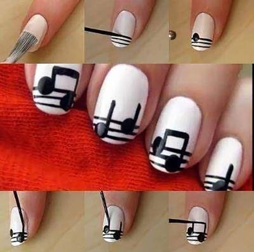 34 Cool Black-and-White Nail Designs