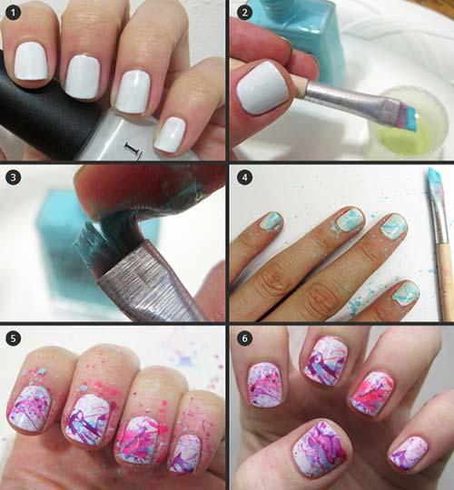 25 Easy Nail Art Designs (Tutorials) For Beginners - 2018 Update Easy Nail Designs For Beginners - 3. Color Splash Nail Art Pinit - 25 Easy Nail Art Designs (Tutorials) For Beginners - 2018 Update