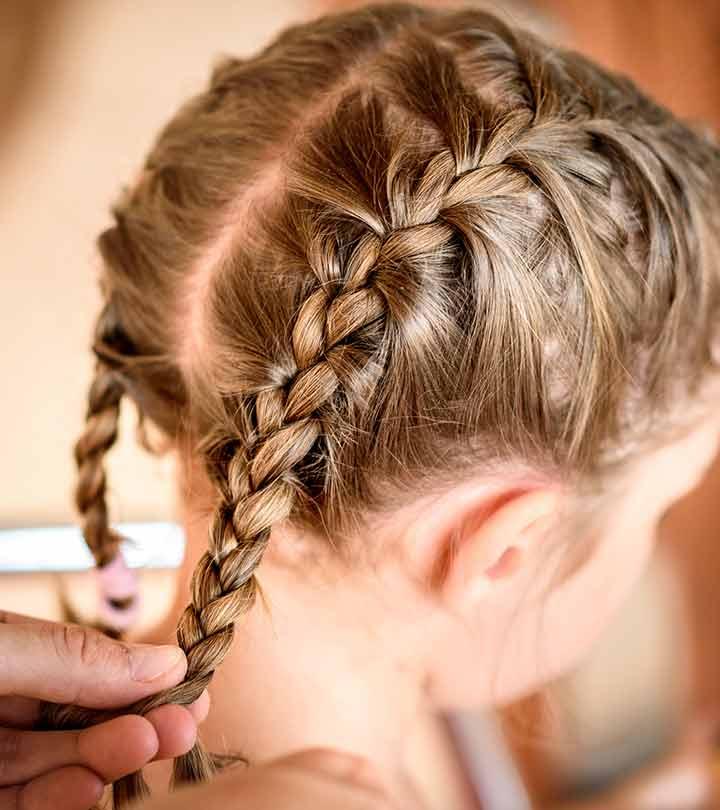 Front French braid into double - Easy Toddler Hairstyles