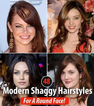 57 Trendy And Modern Shag Haircuts For A Round Face