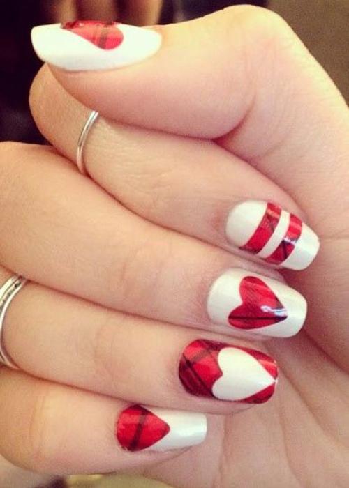 Valentines Day Nails Designs - My Own Email A Very Plaid Valentines Day Nail Design Pinit - Valentines Day Nails Designs - My Own Email