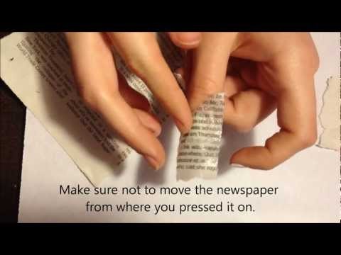 Newspaper Nails (using water)