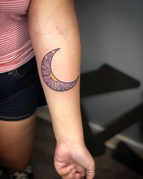 Minimalistic moon 🌙 tattoo in Fine Line Inquires & Booking: Link in Bio •  #finelinetattoonewyork #newyorktattoo #newyorktattooa... | Instagram