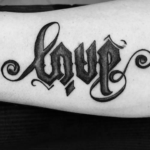 SVG Download: Love / Pain Ambigram Tattoo Design - Etsy