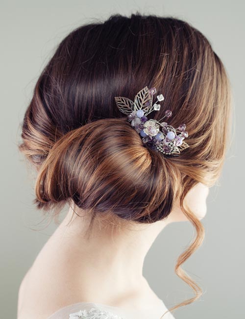 Modern bun for her wedding | Instagram