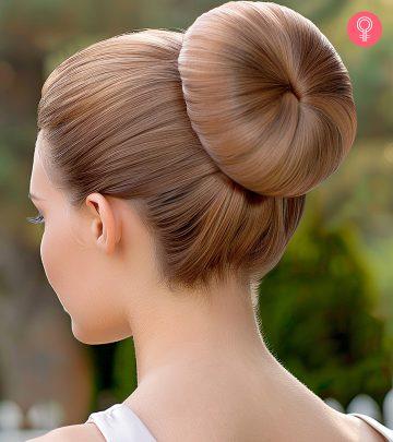 Women With A Perfect Donut Bun Hairstyle Women With A Perfect Donut Bun Hairstyle