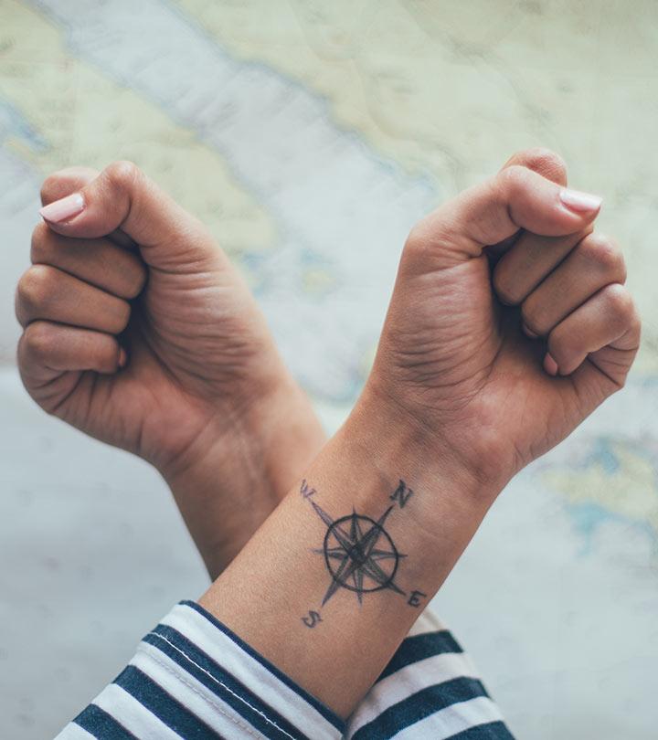 Nice Compass Tattoo Design Idea