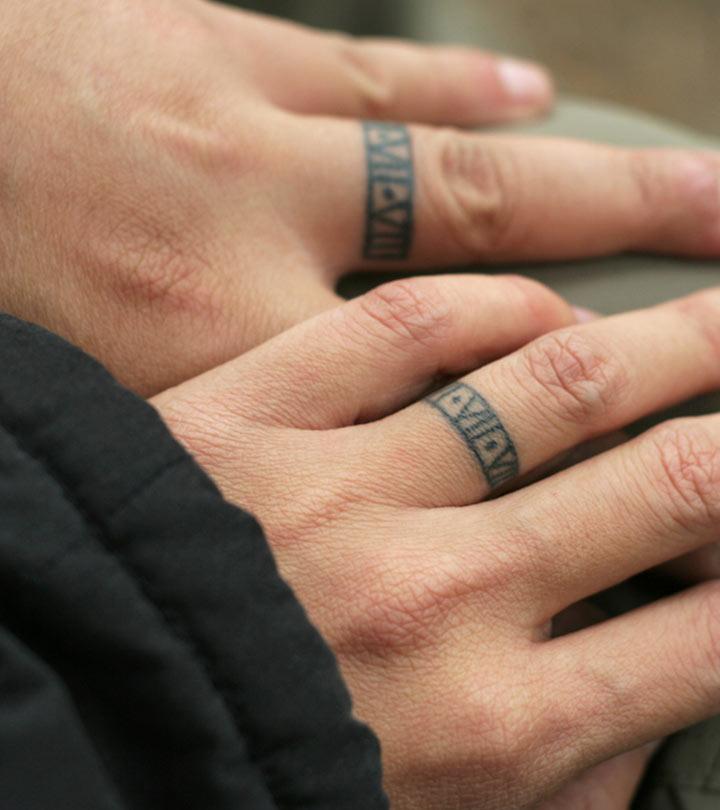 40 Sweet Wedding Ring Tattoos Youll Want to Copy