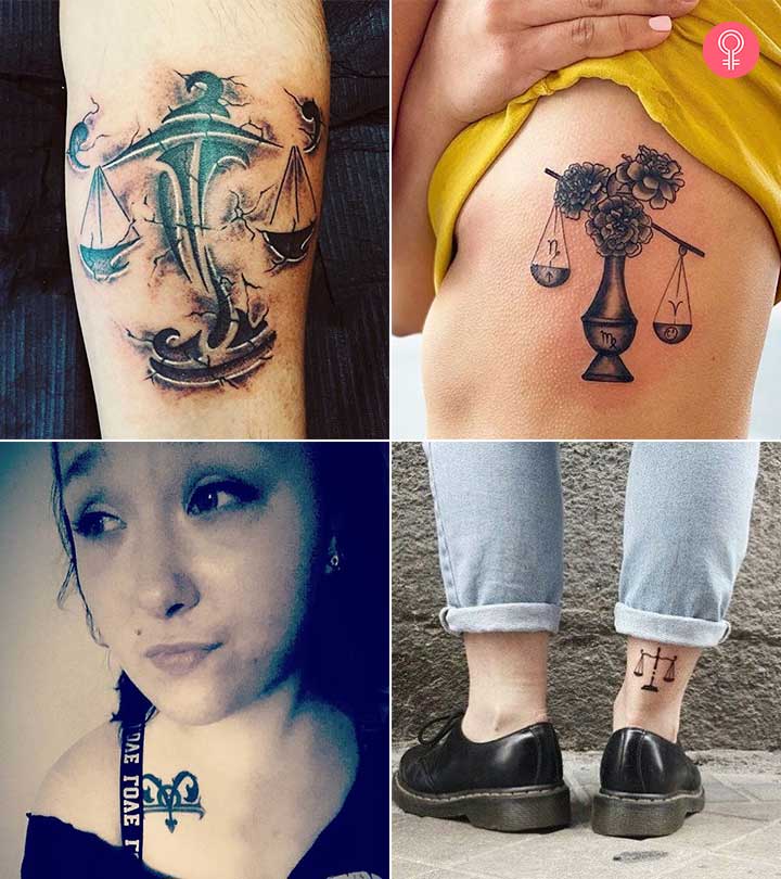 10 Best Libra Zodiac Sign Tattoos Best Libra Sign Tattoo Ideas  MrInkwells