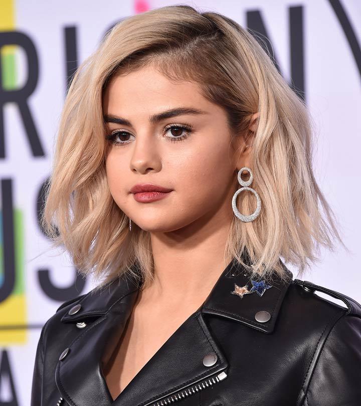 Selena Gomez Wore New Hairstyle With Bangs and an All-Denim Outfit