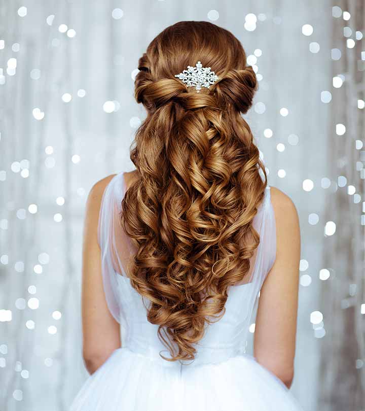 52 Simple Bridal Hairstyles For Curly Hair