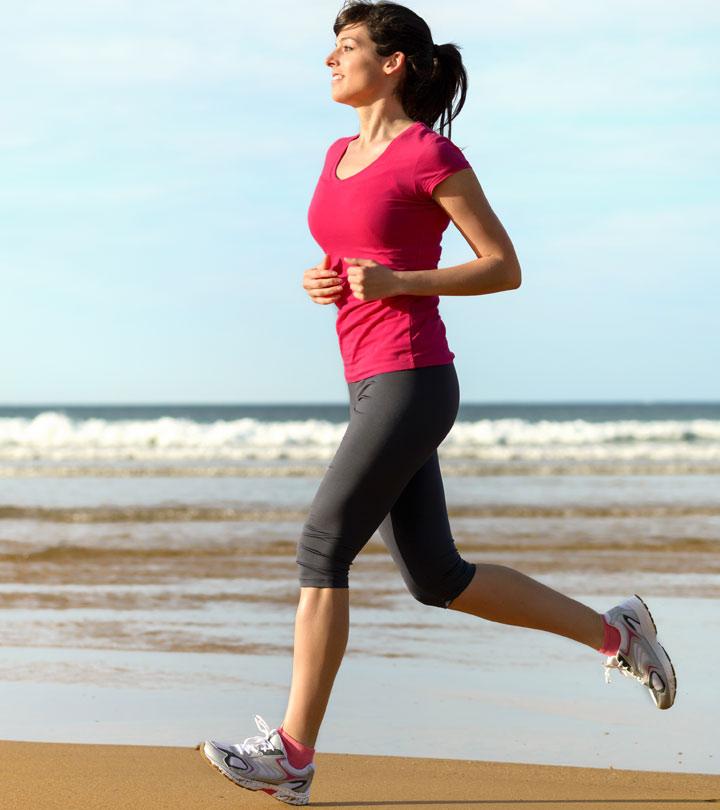 Woman jogging in the park  Women, Jogging, Girl short hair