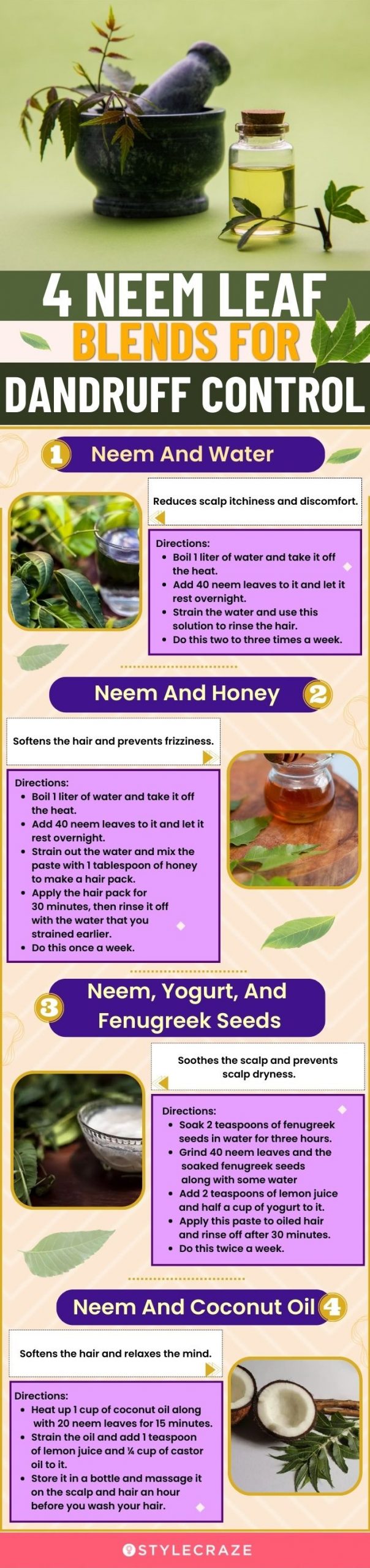 How To Use Neem To Cure Dandruff  