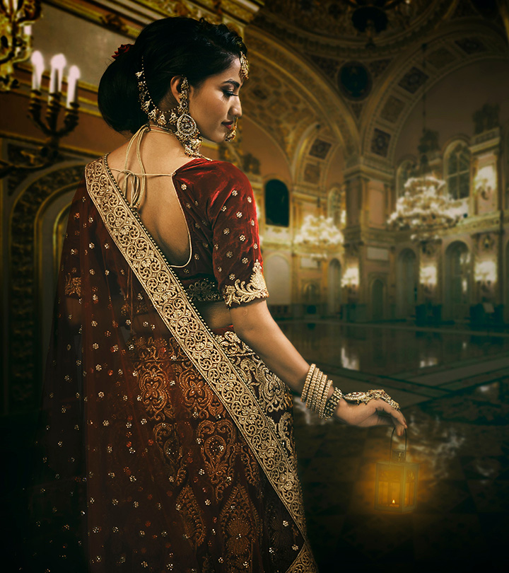 Best Stunning Back Side Neck Blouse Design For Sarees - West India Fashion