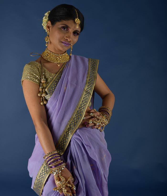 Tia Bhuva, Sarees, Tia Bhuva New Lilac Colored Lace Saree Never Worn Does  Not Include Blouse