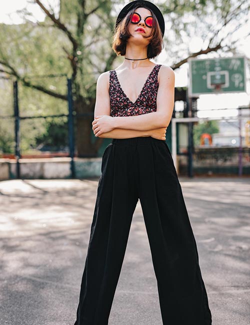 Pocketed Black Wide Leg Pants - Grace and Lace