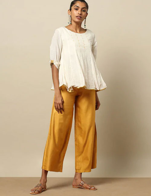 How to Style Wide-Leg Pants- Elevated Casual to Indo-Western Outfit -  Dreaming Loud