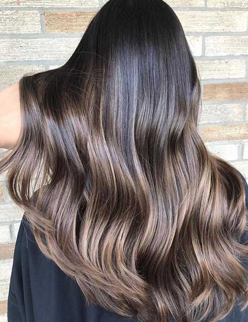 25 Balayage Hairstyles For Black Hair Balayage For Black Hair Dark Roast Pinit