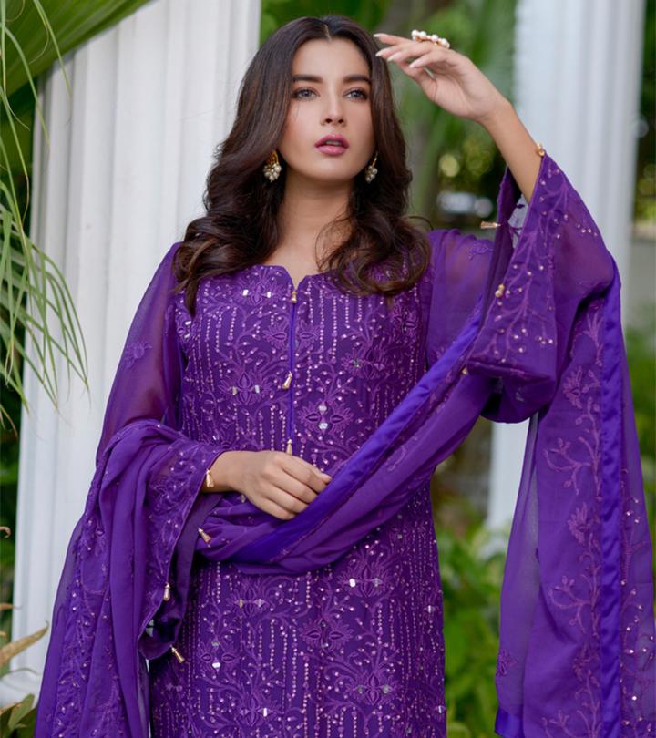 Dupatta style on frock suit hotsell