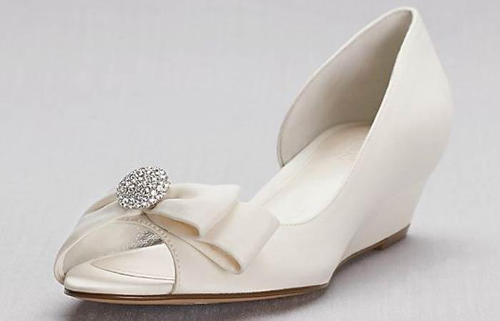 white wedding sandals for bride