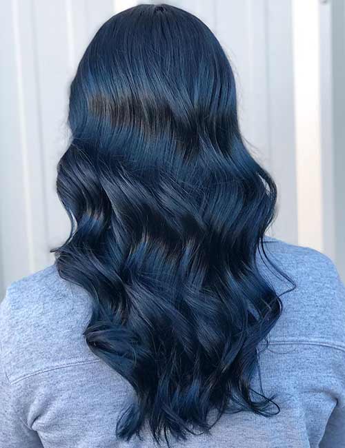 20 Amazing Blue Black Hair Color Looks