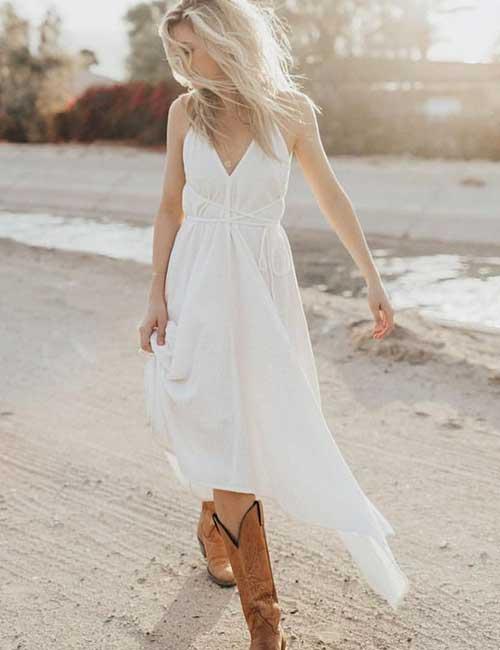 party dress with cowboy boots