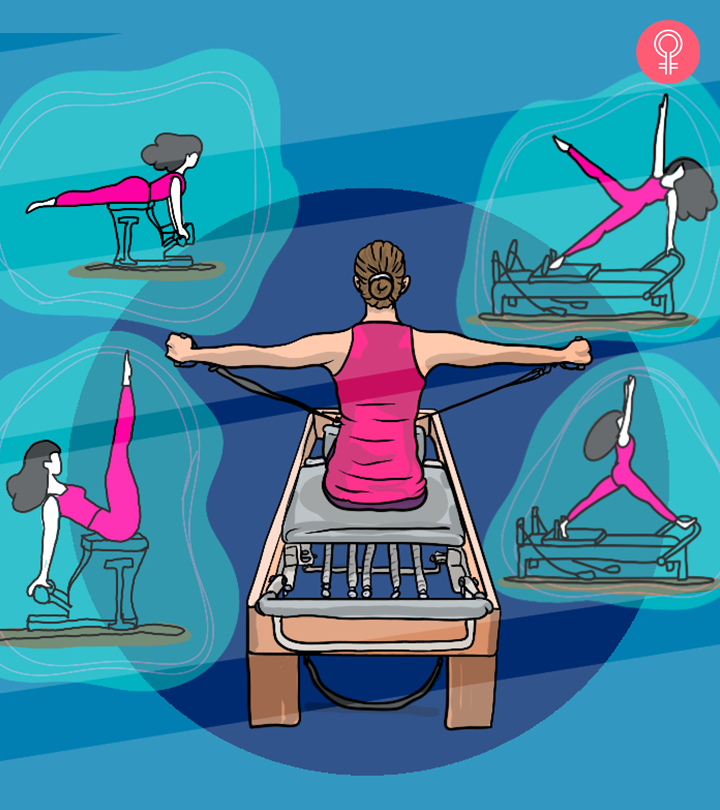 Pilates Workout Reformer: Exercise Posters