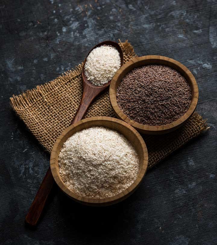 Black and white psyllium husk