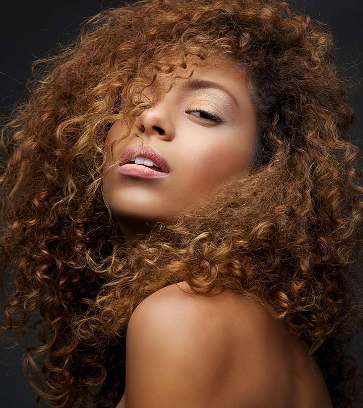 A woman with curly hair