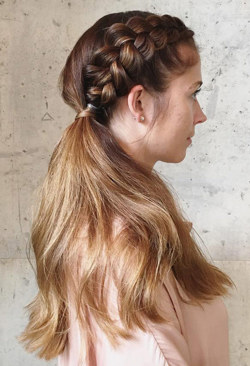 How to DIY Chic Side Braid Ponytail
