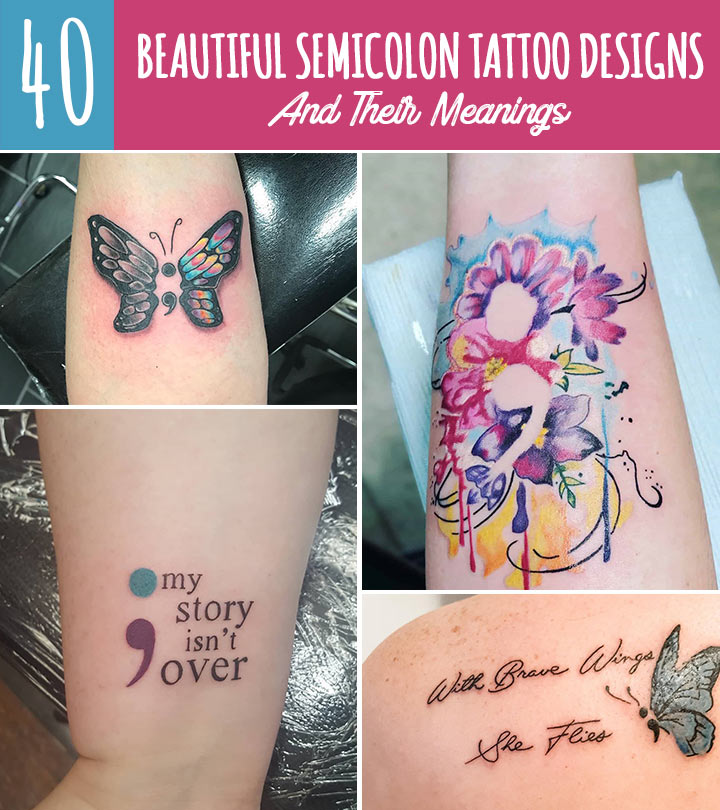 Semicolon tattoo ideas for females