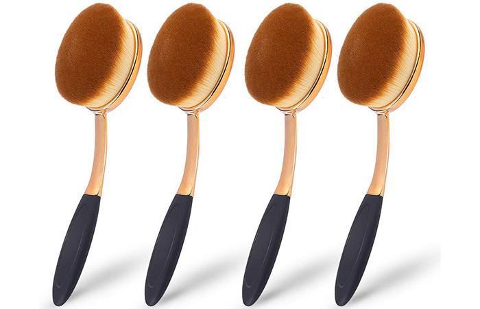 Yoseng Oval Foundation Brush Large Toothbrush makeup brushes Fast Flawless  Application Liquid Cream Powder Foundation