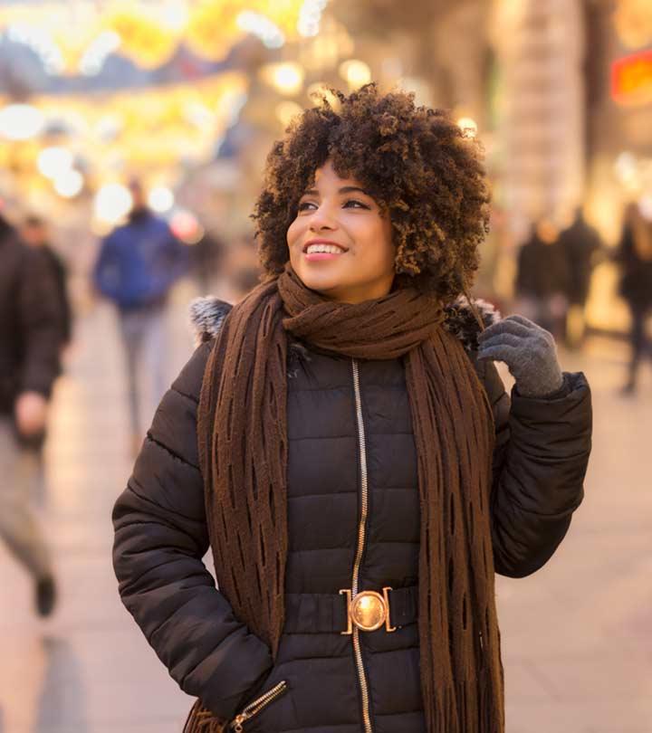 Women With Natural Hair In Winter Women With Natural Hair In Winter