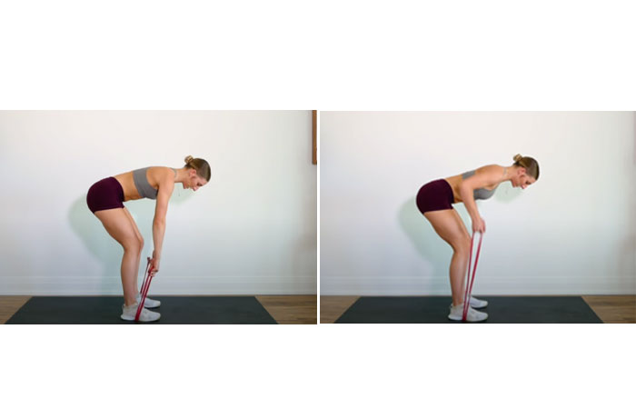 TheraBand exercises for a strong back