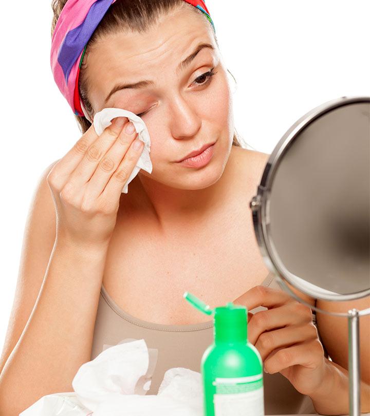 Woman Removing Makeup Woman Removing Makeup
