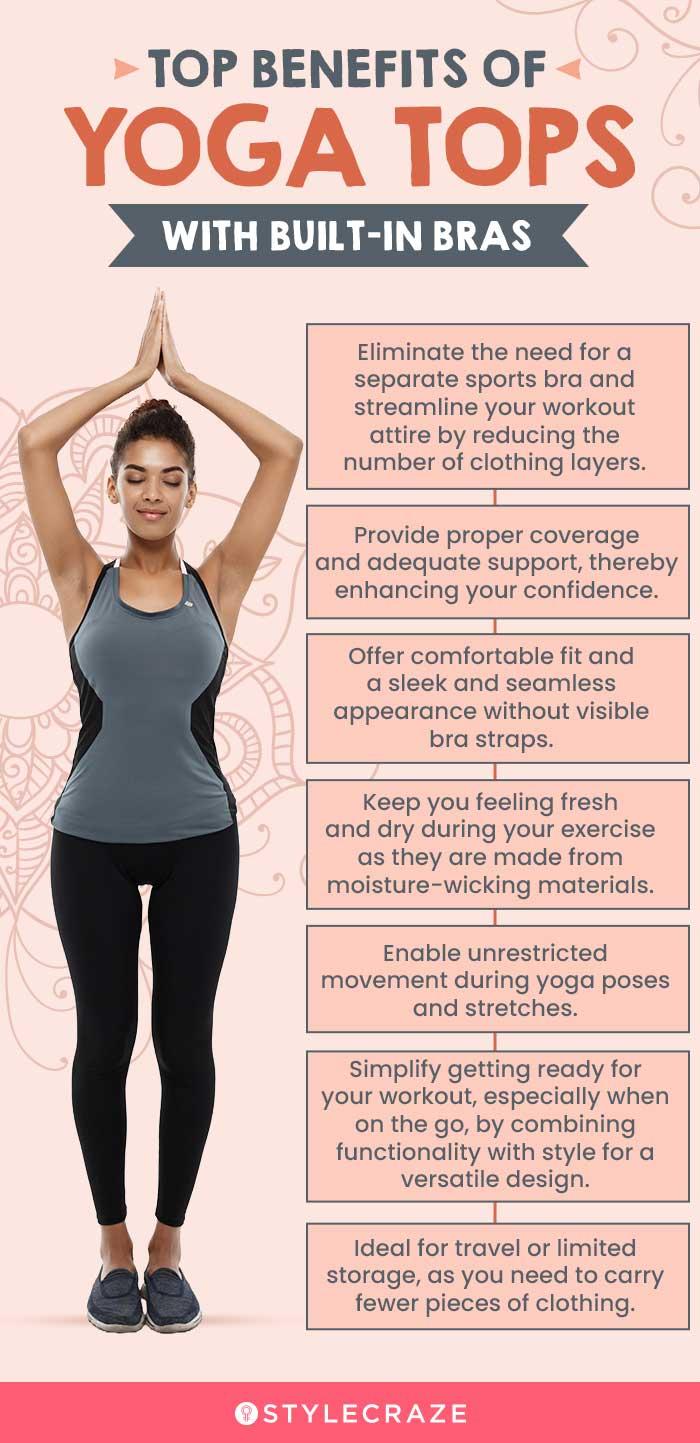 Sustainable Yoga Tops with Support Bra - extra strong hold