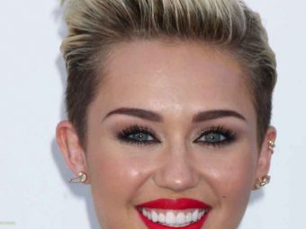 Miley Cyrus flaunting edgy hairdo