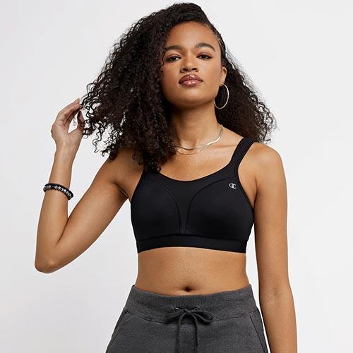 Champion TECH HIGH SUPPORT BRA - Medium support sports bra - black